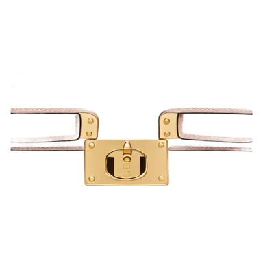 Hermes Kelly light pink bag with gold hardware sticker