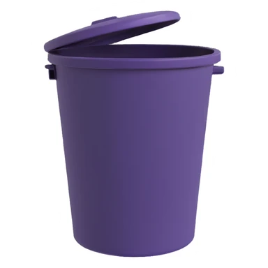 Draw a Pixar-style trash can. The view should be at a high angle. Do not use the face, eye, and mouth. sticker