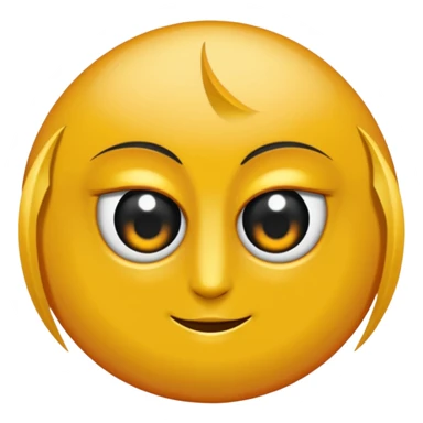 feuille d'érable couleur vermeille, deux yeux ronds noirs brillants sticker