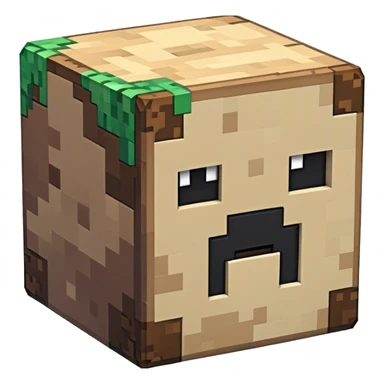 un block de terre minecraft sticker