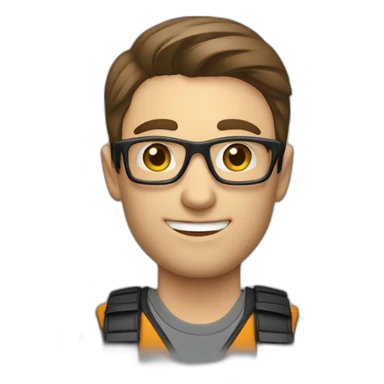 Male Photographer Caucasian brunette sticker