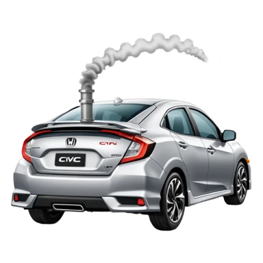 Honda Civic 1.6 İes egzozlu sticker