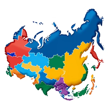 Map of Russia but 15 countries sticker