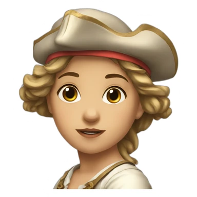French-Revolution-girl-phrygian-cap-frowned sticker