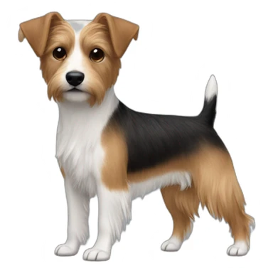 jack Russell cross apoloso cross Yorkshire terrier - long hair light brown sticker