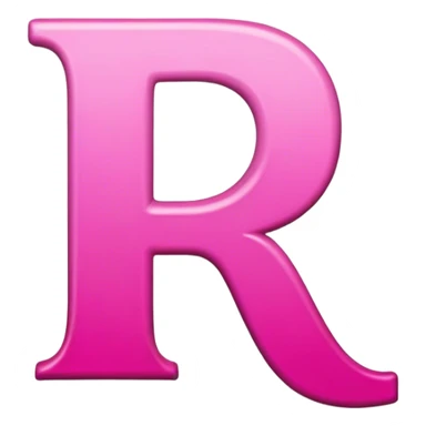 pink letter R sticker