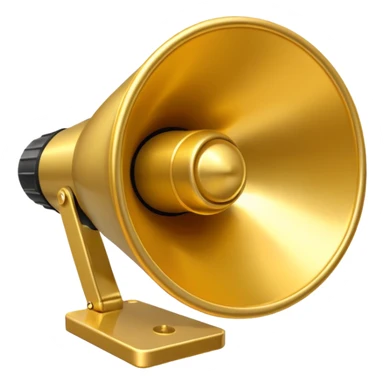 create a emoji of loudspeaker in gold color which based on this->📢 sticker