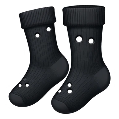 old raggedy black socks with holes sticker