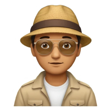 man looking a landscape sticker