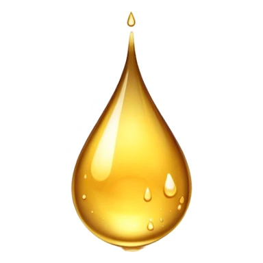 a drop of golden shimmering oil sticker