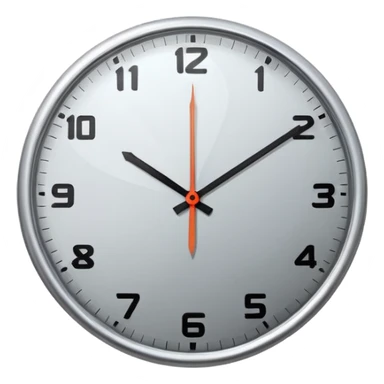 Create a round silver clock now. sticker