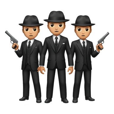 4 mafia members guns sticker