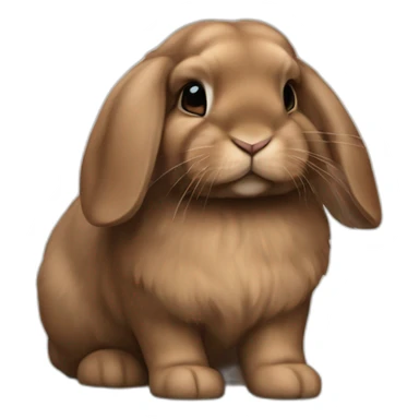 brown holland lop bunny sticker