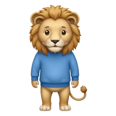 lion wearing  jumper sticker