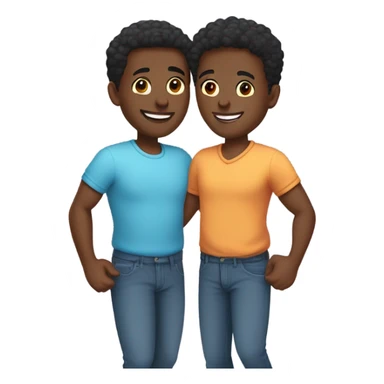 Black gay couple  sticker