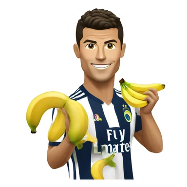 Cristiano ronaldo with a banana sticker