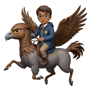 harry potter riding buckbeak sticker
