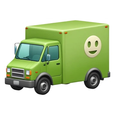 delivery truck green soft sticker