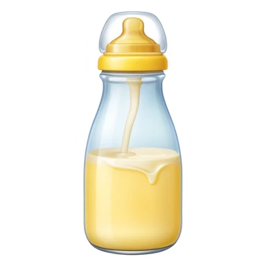 baby Milk bottle yellow sticker