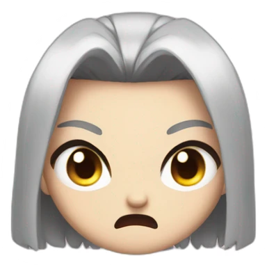 anime cuty angry sticker