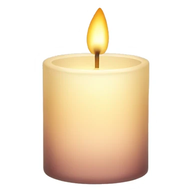 Candle in a powder-colored glass sticker