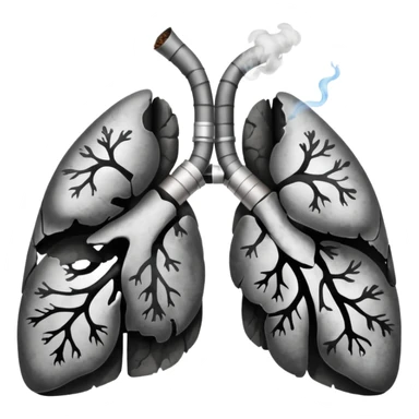 Pulmones fumando sticker