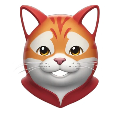 a red cat in a shark costume sticker