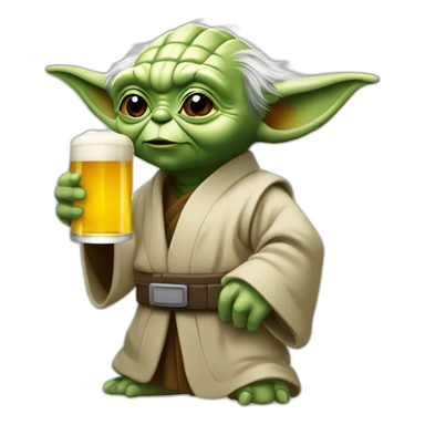 Yoda qui boit de la bière  sticker