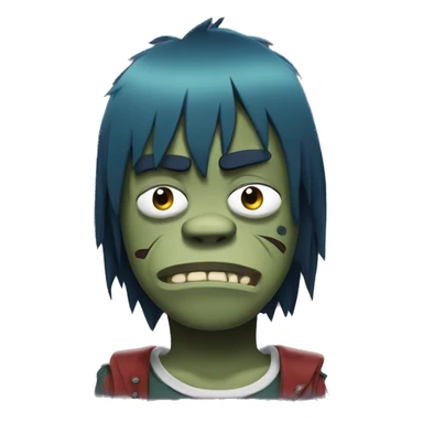 2-d gorillaz sticker