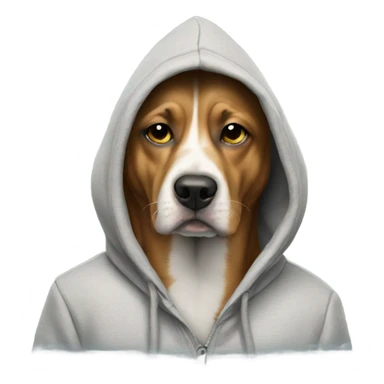 Dog wearing a hoodie smoking  sticker