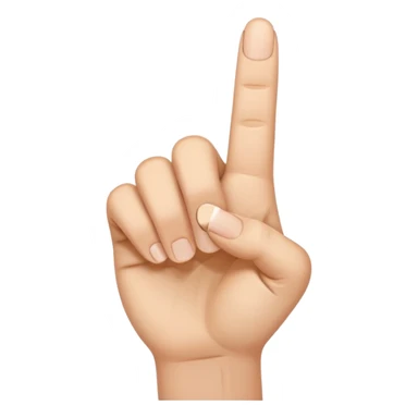Finger pointing up but the top part is down  sticker