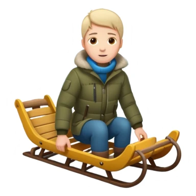 Eland voor slede in dennenbos  sticker