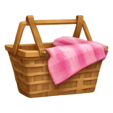 Picnic basket with pink blanket  sticker