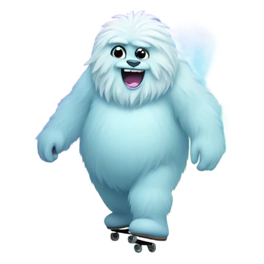 fat rainbow yeti ice sk sticker