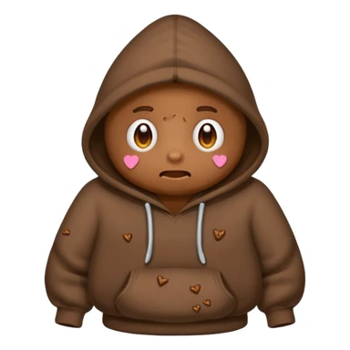 Poop wearing a hoodie  sticker