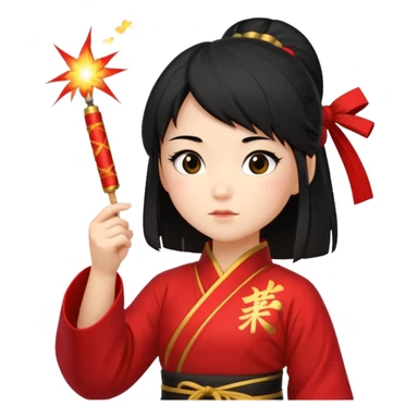 Ninja Girl ,Chines new years  sticker