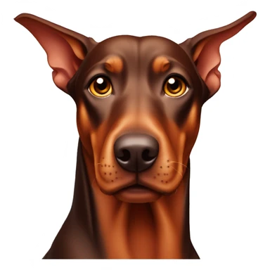 Red Doberman pinscher  sticker