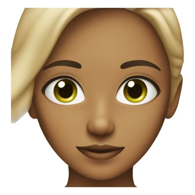 A tan Girl with green eyes and doing skincare sticker
