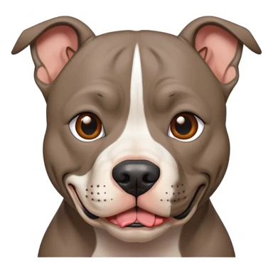 Grey pitbull with salsa on its face  sticker