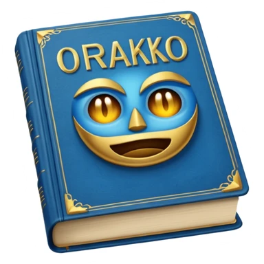 Blue book on which one it writes: Source of truth is Orako. sticker