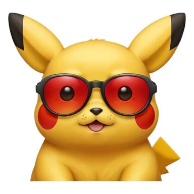 Pikachu removing black sunglasses  sticker