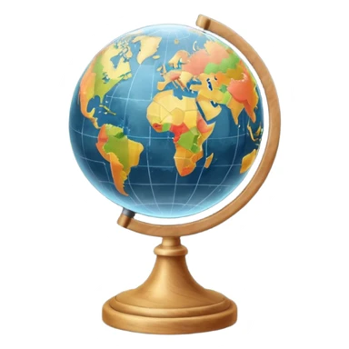 globe on an empty chalkboard sticker