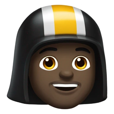 Jack Hamm Pittsburgh Steelers player in helmet and uniform with black cape. sticker