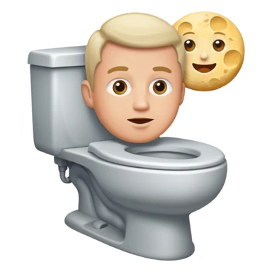 skibidi toilet with benson boone eating the moon sticker