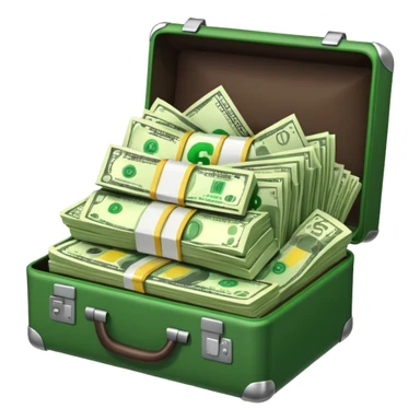open wifi money filled briefcase sticker