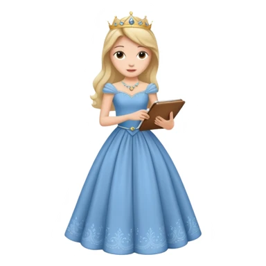 The princess holding a notepad sticker