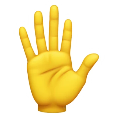 hand with two fingers forming a circle, and the other three fingers raised, forming the archetypical OK symbol; the hand is yellow sticker