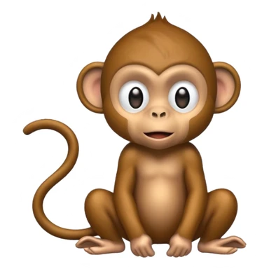 Monkey pooping sticker