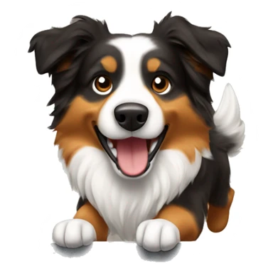 Anvil with Jumping Australian shepherd  sticker