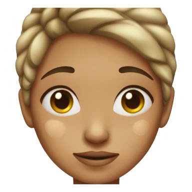 Girl with acne sticker